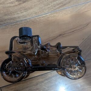 Vintage Car-Shaped Glass Bottle - Brown